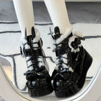 Bunny Tail - Fuzzy Kawaii Lolita Snow Boots, Detachable Plush Bow - image 5