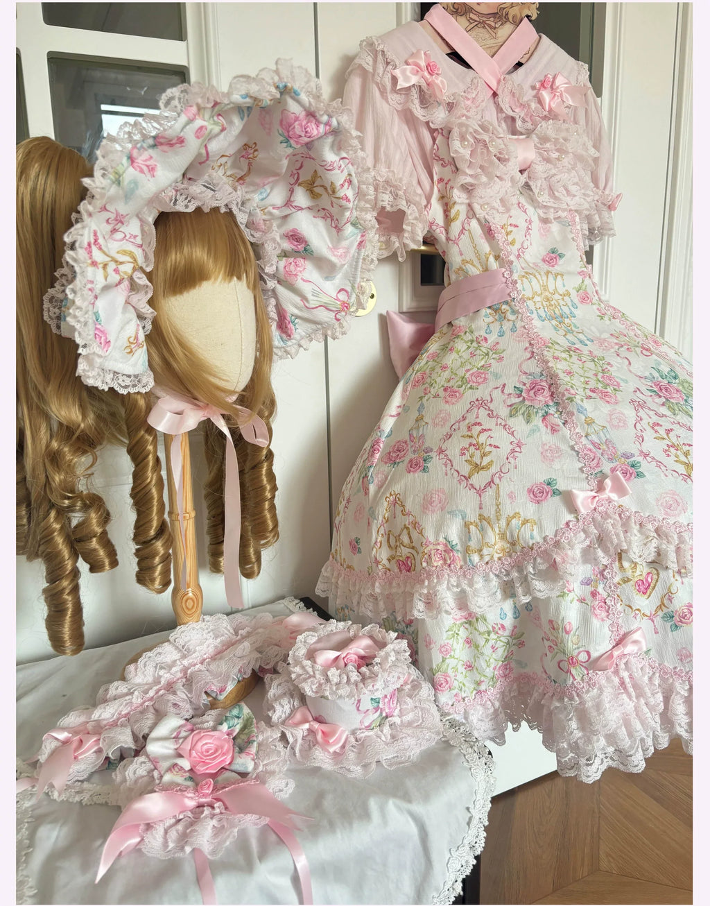 Spring 2025 Old School Lolita Floral JSK and OP Dress Series and Accessories - image 10