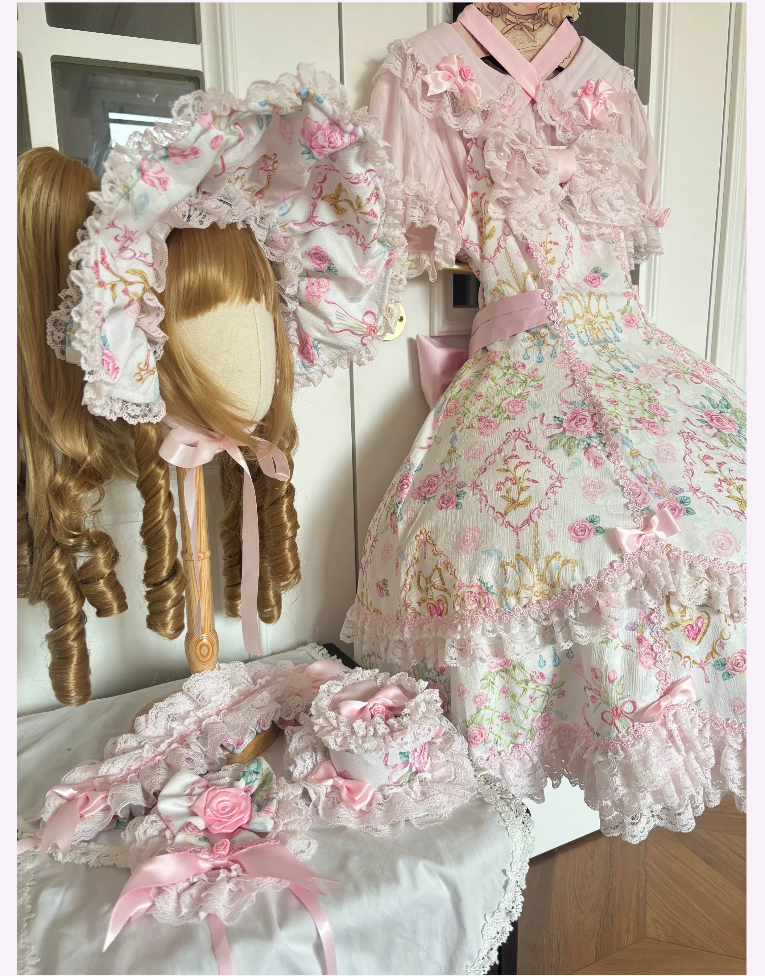 Spring 2025 Old School Lolita Floral JSK and OP Dress Series and Accessories - image 10