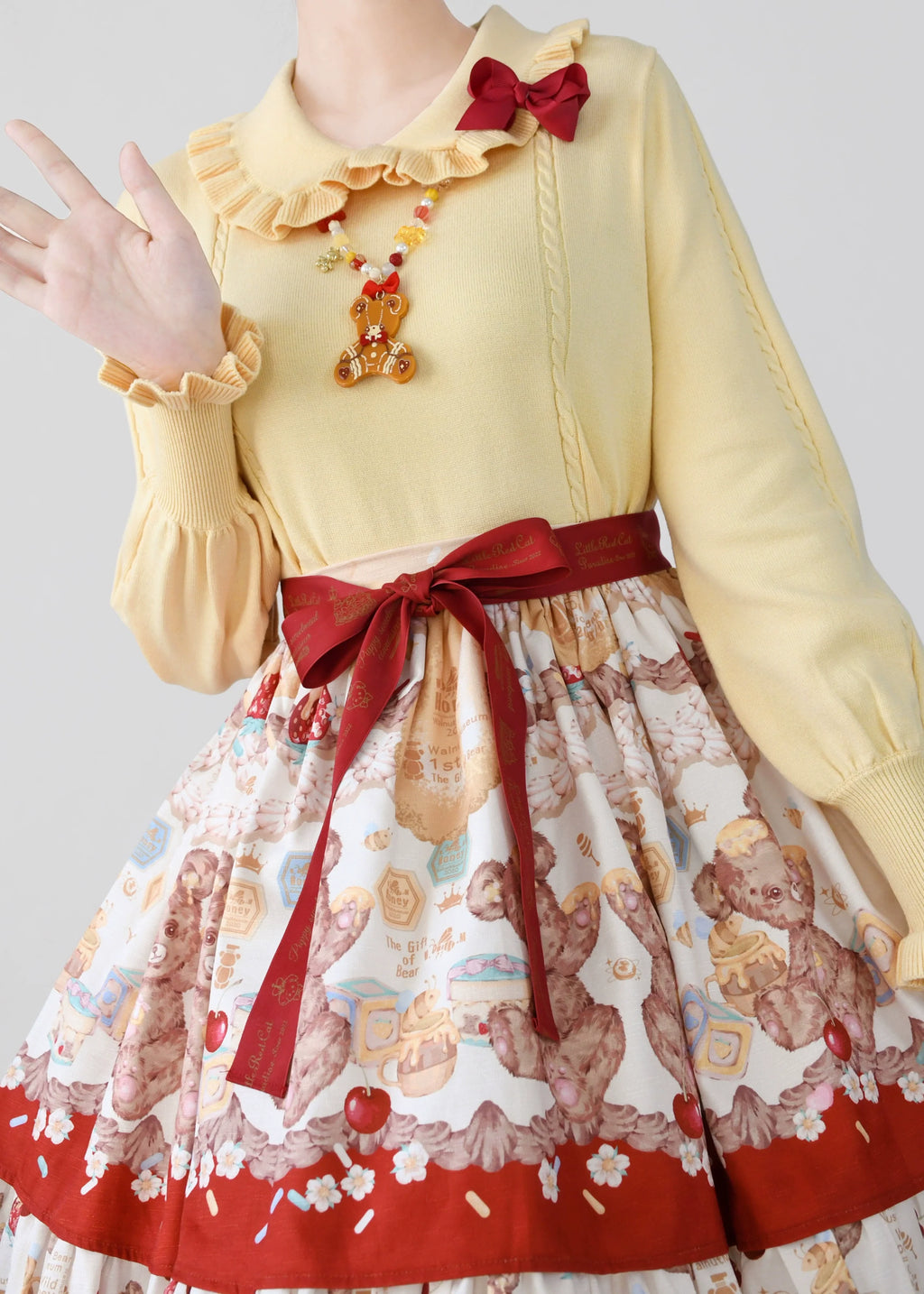 Puff Sleeve Knit Lolita Undershirt - image 8