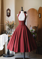 Vintage Lolita Fishbone Halter Skirt and Autumn Jacket - image 3