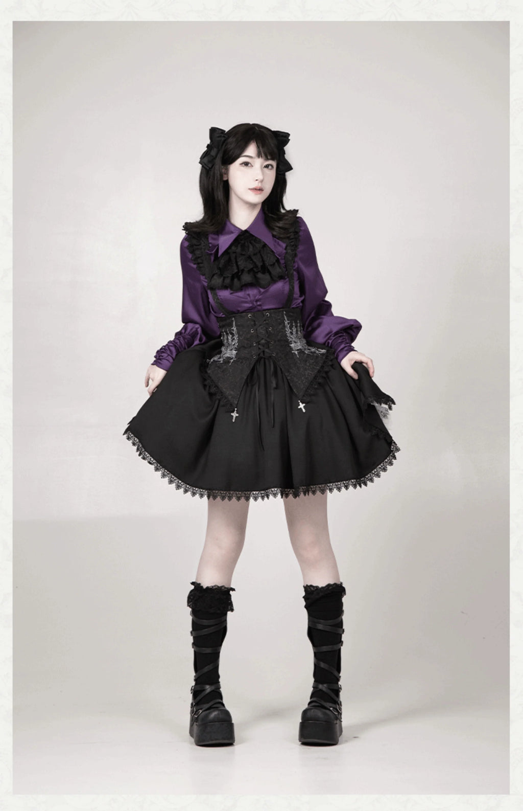 Thorny Night Gothic Lolita Bust-Support JSK - image 27