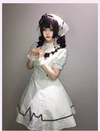 Mint Prescription - Old School Lolita Striped OP Dress, Electrocardiogram Trace and Accessories - image 13