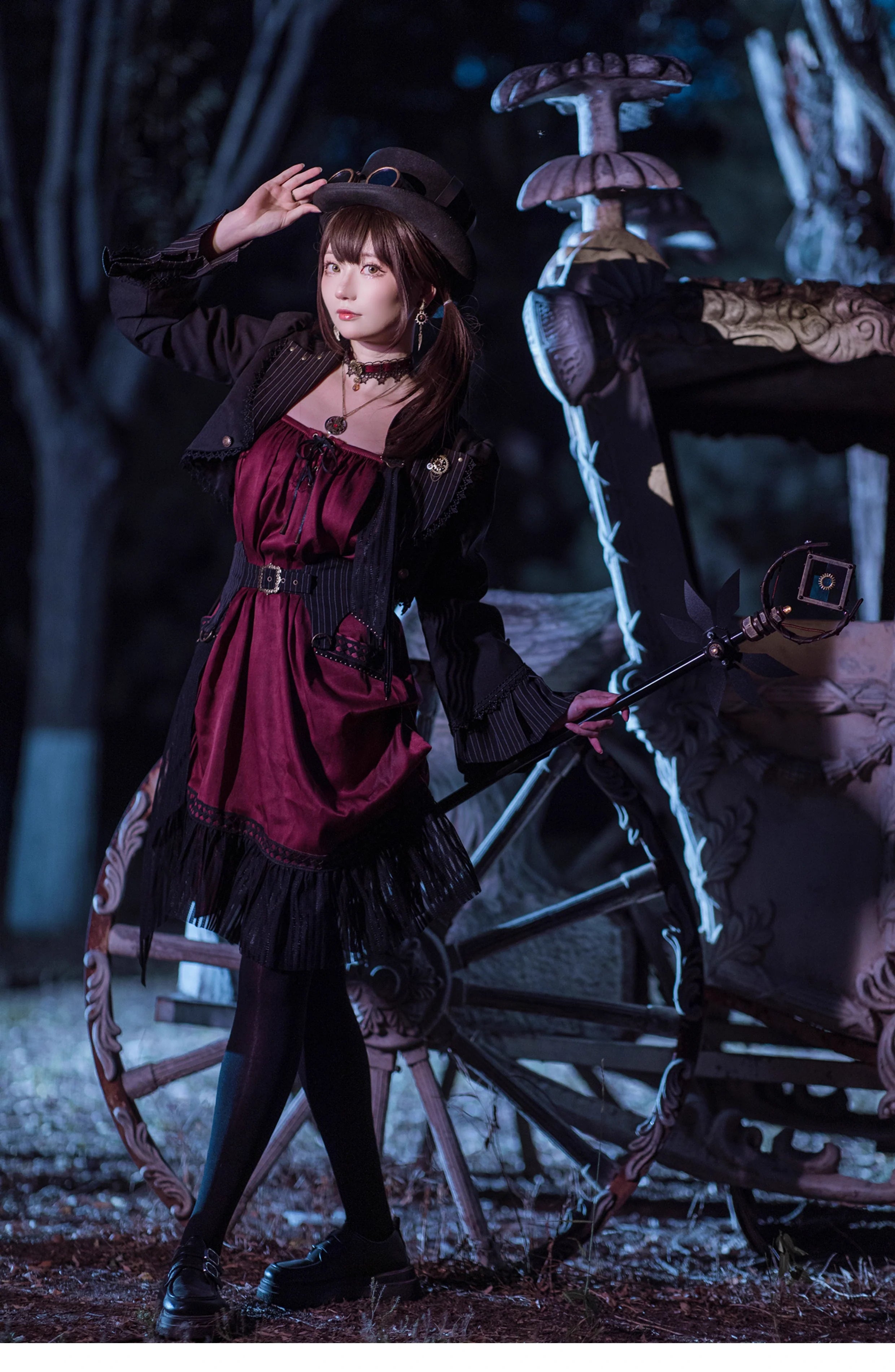 Gothic Lolita Black Cropped Cardigan Jacket - image 10