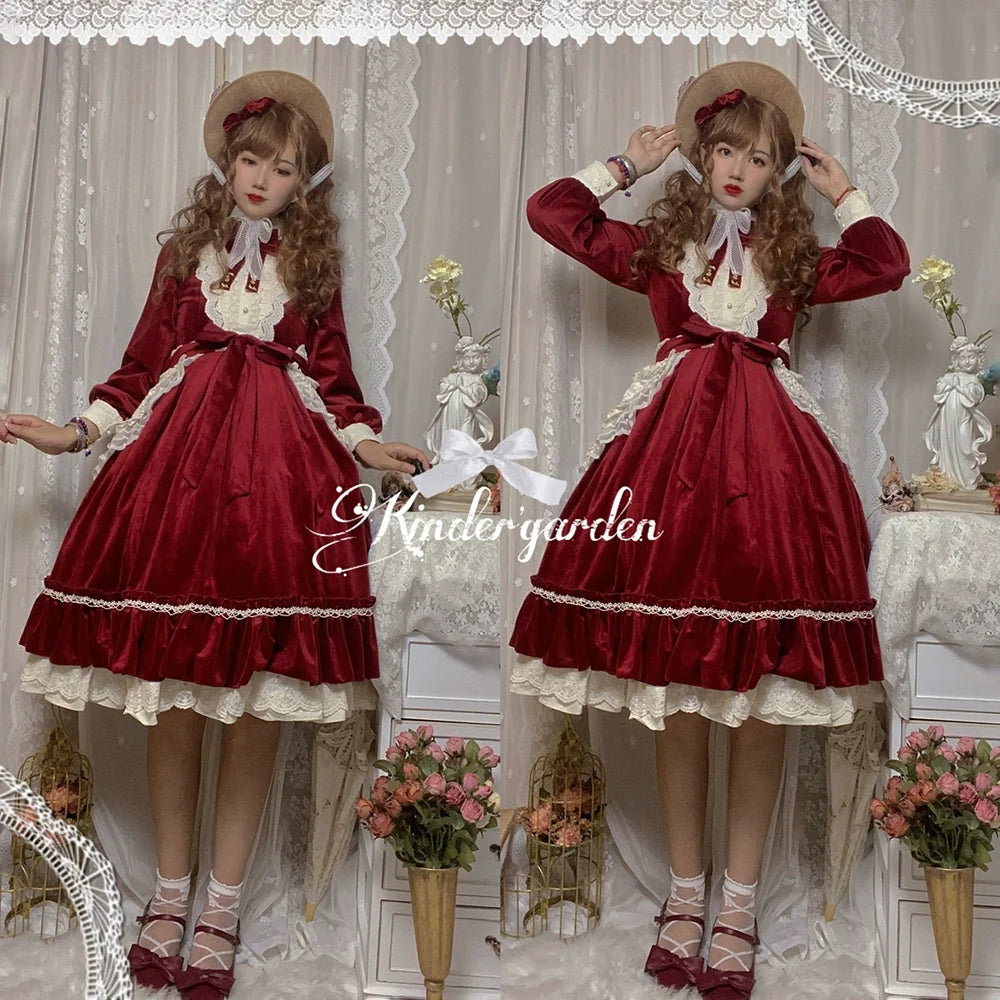 Vintage Elegant Velvet OP Dress - image 42