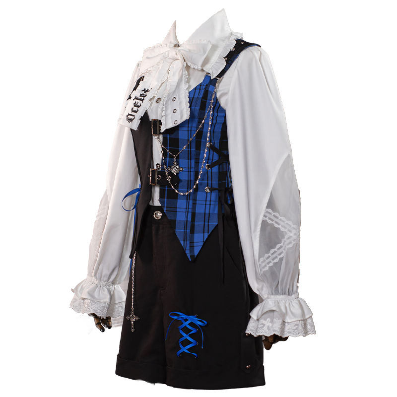 Kalila - Punk Lolita Dress Set Plaid Shorts Set - image 25