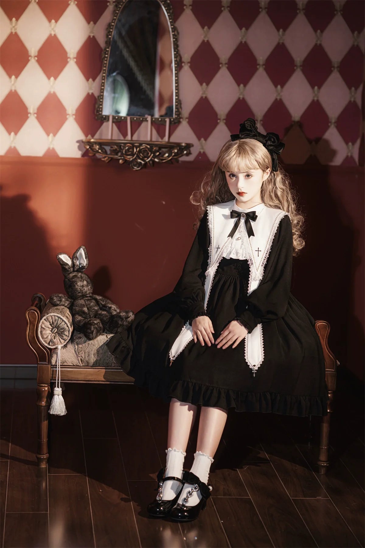 Black Nun - Gothic Lolita OP Dress - image 11