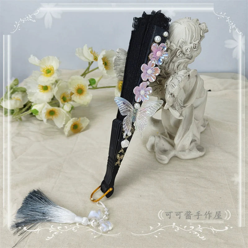 Butterfly Tassel Han Lolita Folding Fan - image 11