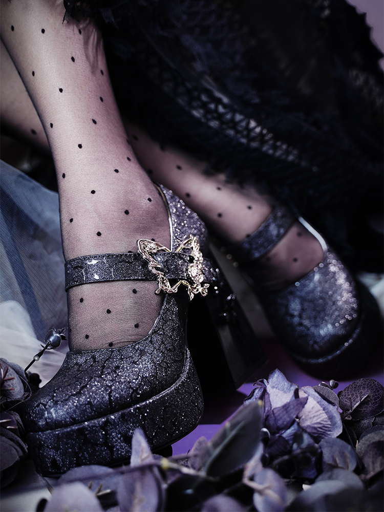 The cycle of all things - Lolita High Platform Shoes with Elegant Butterfly Buckle - image 9