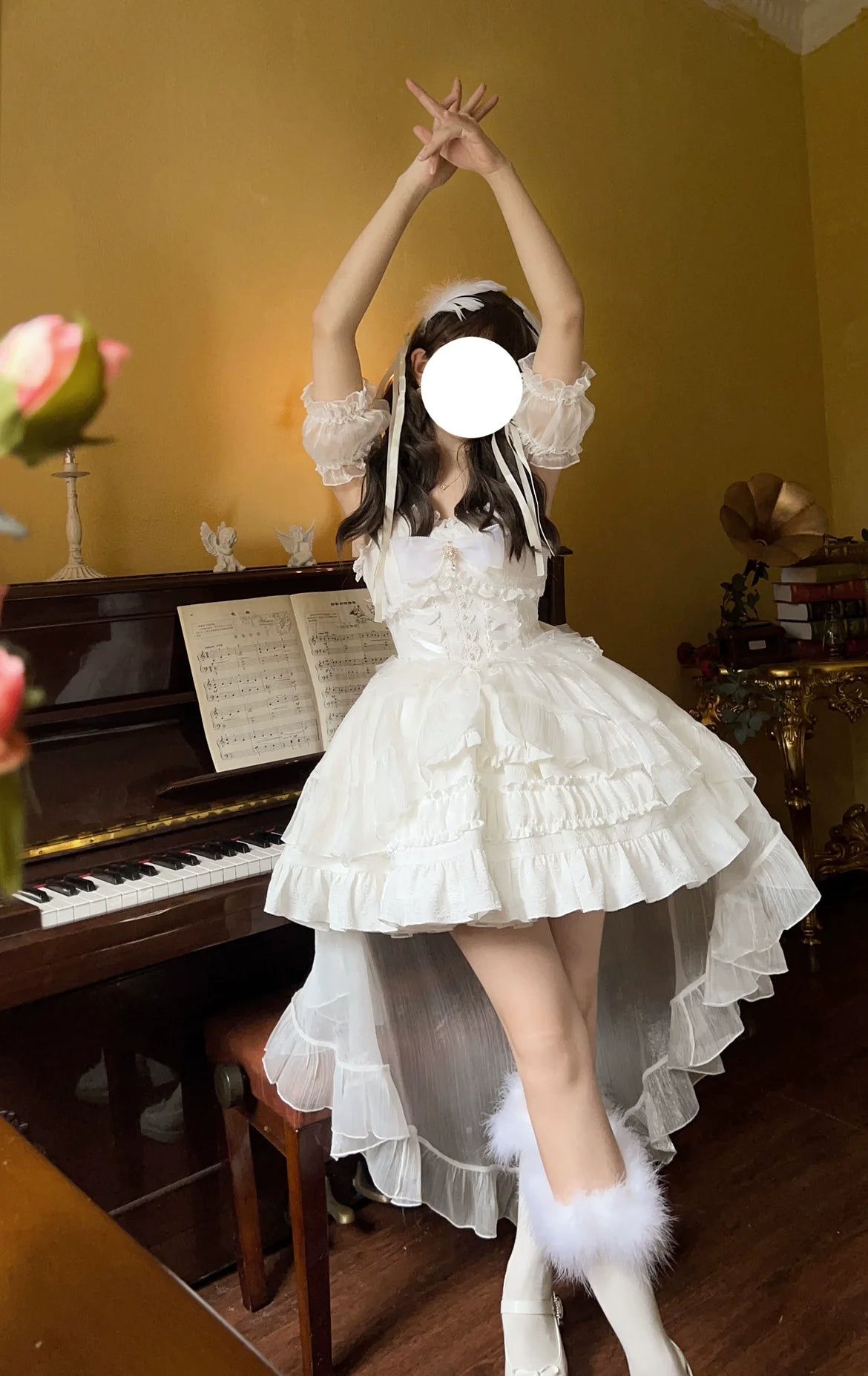 Rose Tale - Sweet Lolita Accessories Summer Trailing Short Sleeves KC - image 10