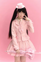 Promise After Class - Old School Lolita Fitted Blazer & Pleated Skirt Set - image 7