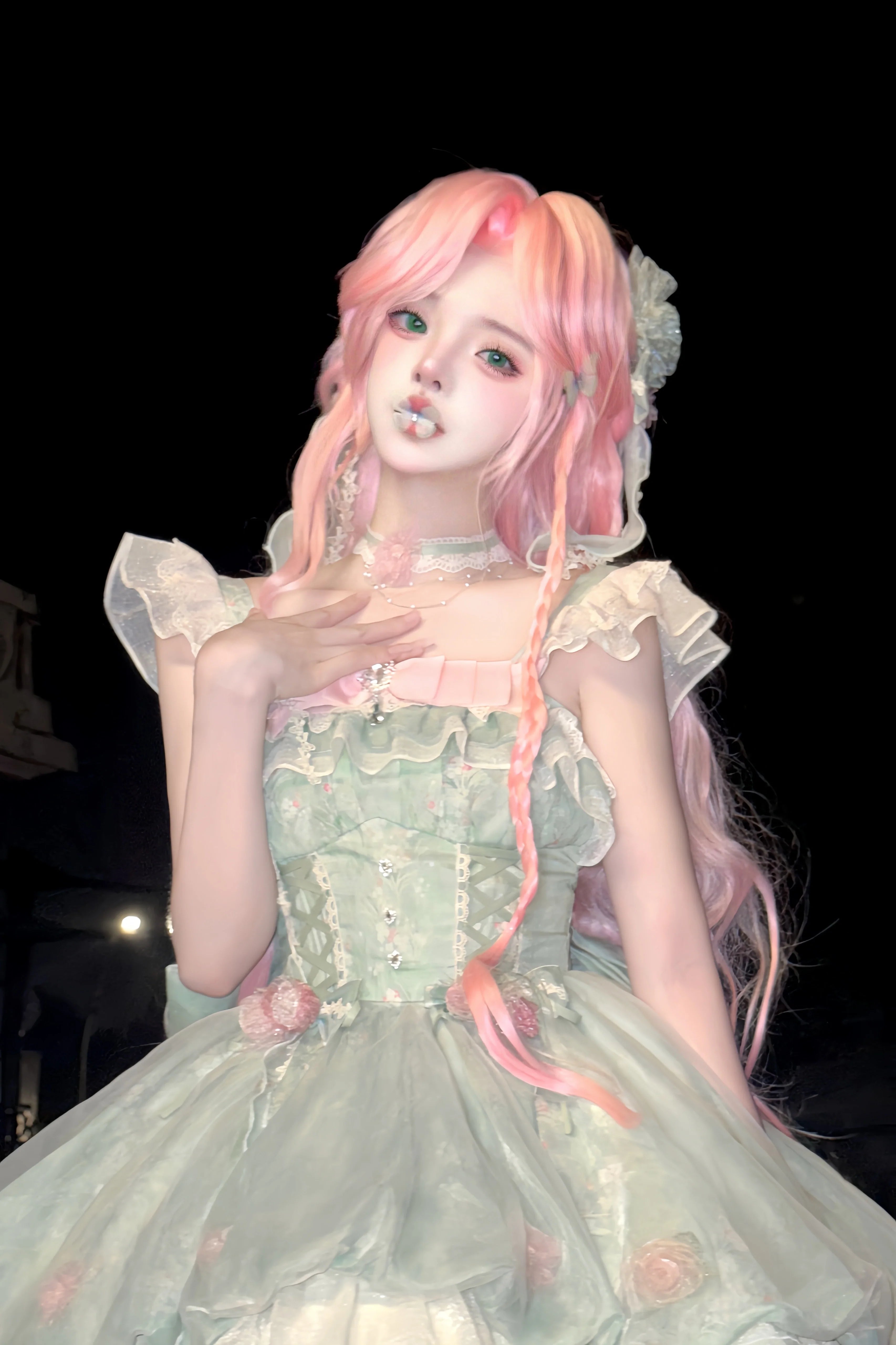 Floral Magician - Sweet Lolita Dress Floral Print Short Length JSK - image 8