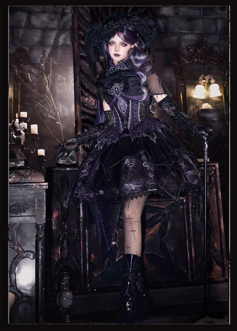 Bone Dragon - Gothic Lolita Corset JSK Dress Set with Embroidery - image 43
