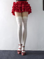 Wuxiaoliu Lolita Fishnet Stockings with Lace Cuffs - image 1