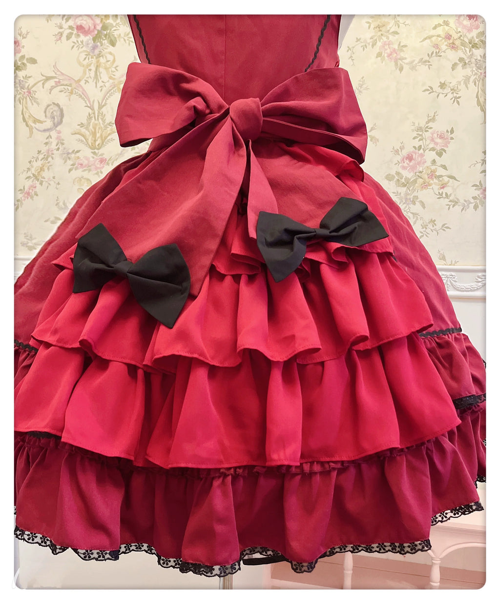 Black Lolita Doll OP/JSK with Adjustable Elasticity - image 18