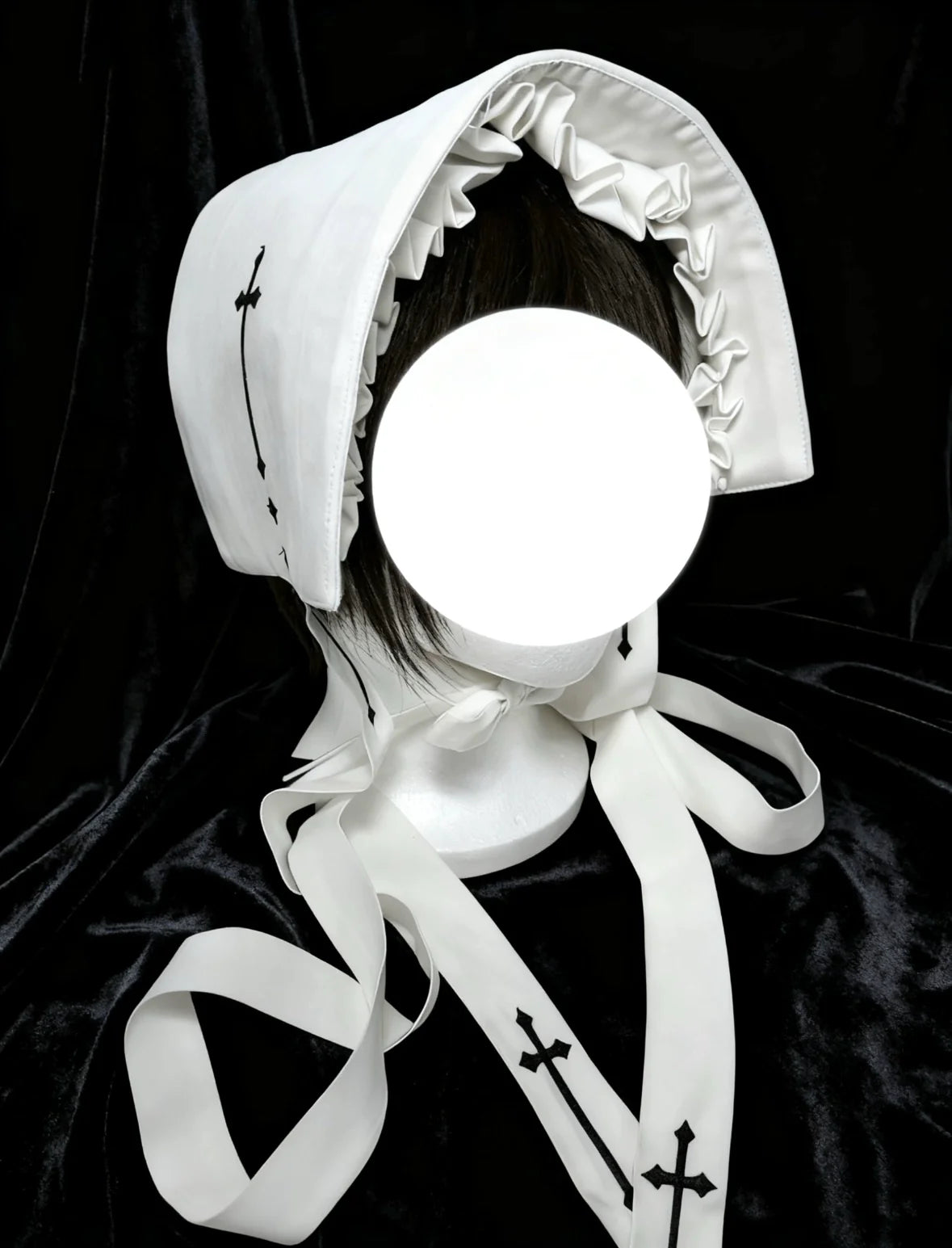 Gothic Lolita Bust-supporting JSK Set, Cross Embroidery - image 13