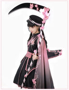 Chunlv Dark Pink Military Lolita OP Dress and Cloak - image 14