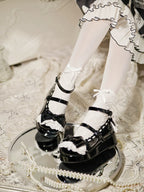 Milky Puff - Sweet Lolita Heels Shoes, Round Toe With Petite Wedge - image 43