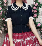 Sweet Lolita Doll Collar High-Waisted Blouse - image 8