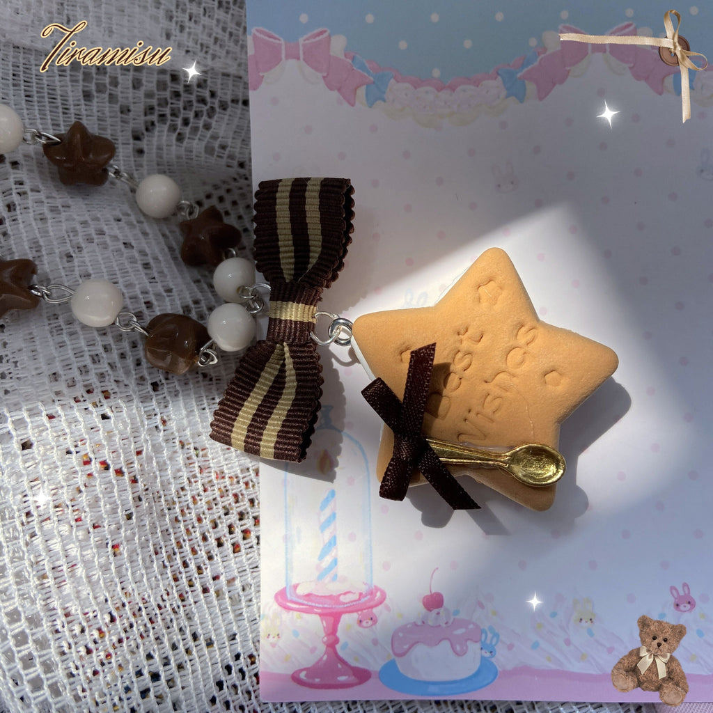 Sweet Cookie Charm Set - Kawaii Lolita Necklace and Hairclip - image 9