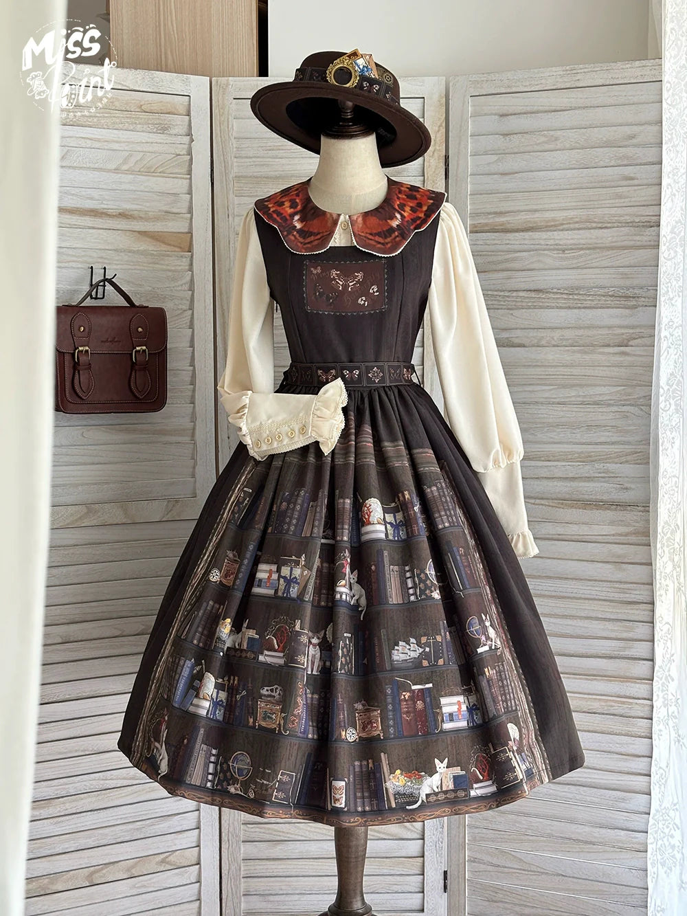 German Bookshelf - Classic Lolita Printed JSK Dress - image 2