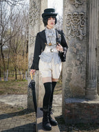 Gothic Lolita Black Cropped Cardigan Jacket - image 2