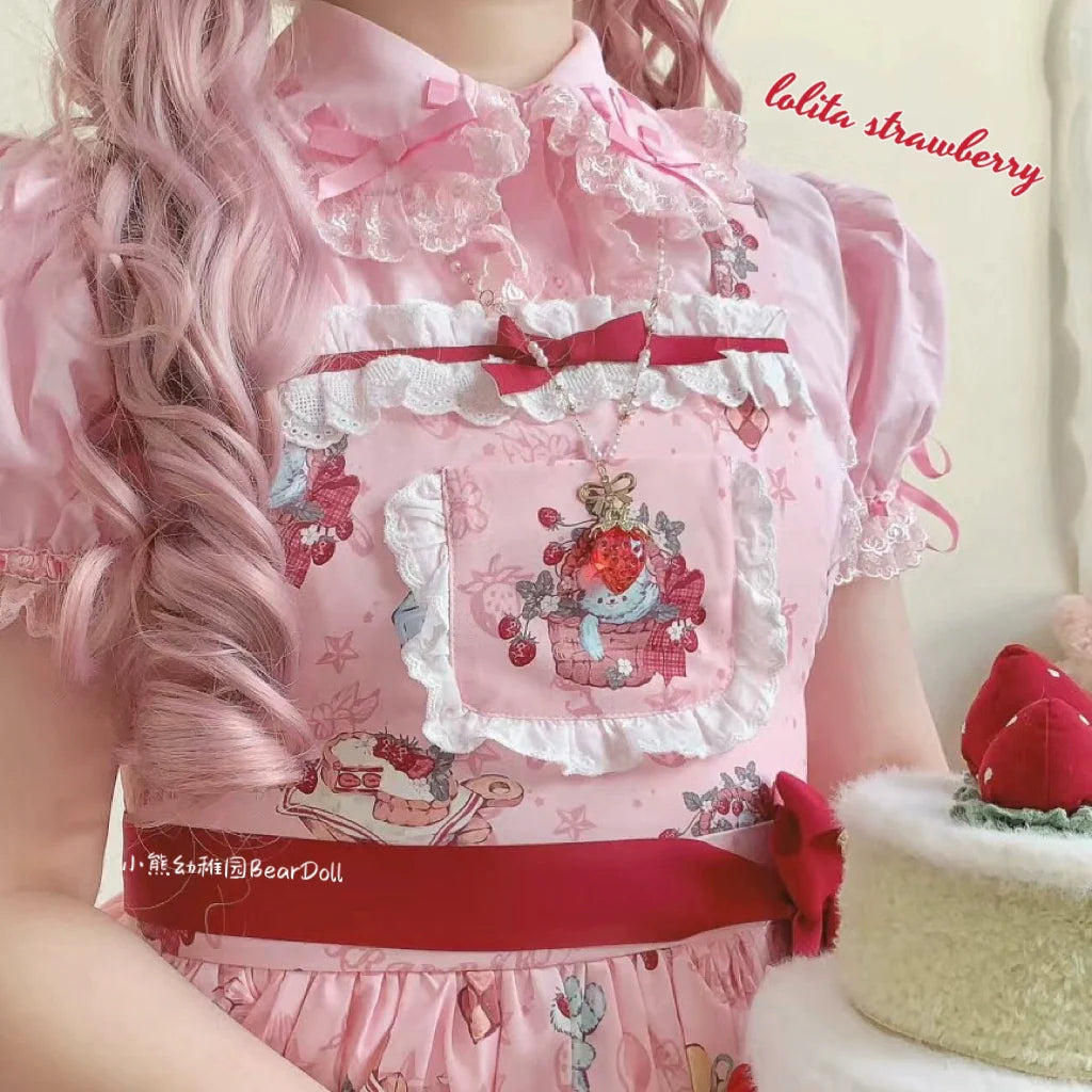 Sweet Lolita Strawberry Charlotte Necklace - image 17
