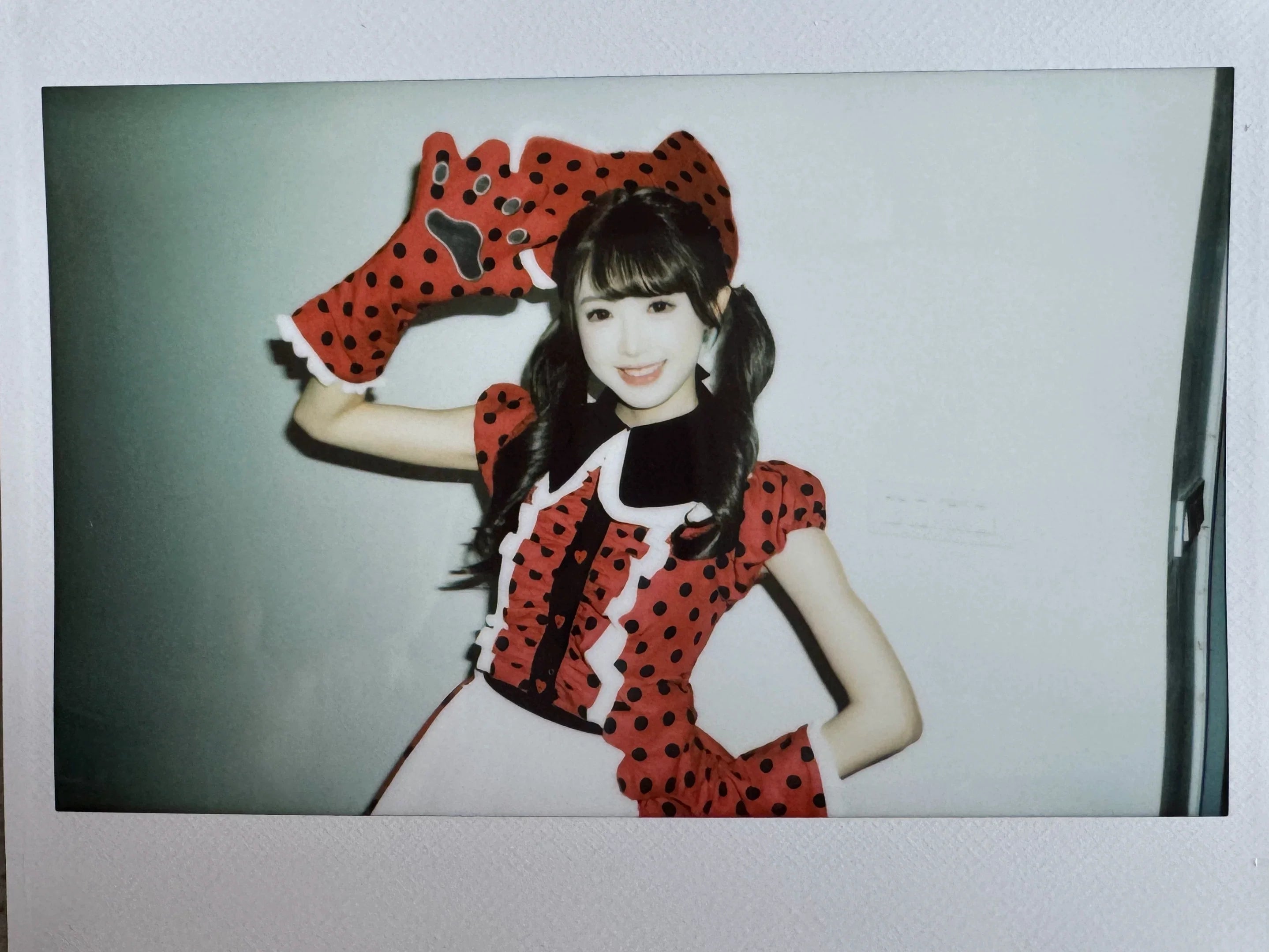 Teacup Meow - Old School Lolita Polka Dot OP Dress, Cat and Teacup Patch - image 10