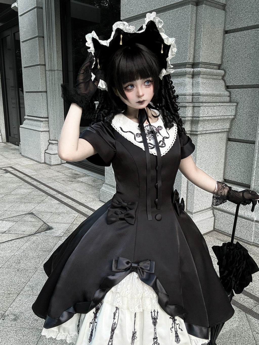 Silent Dinner - Gothic Cutlery Embroidery Lolita OP - image 8