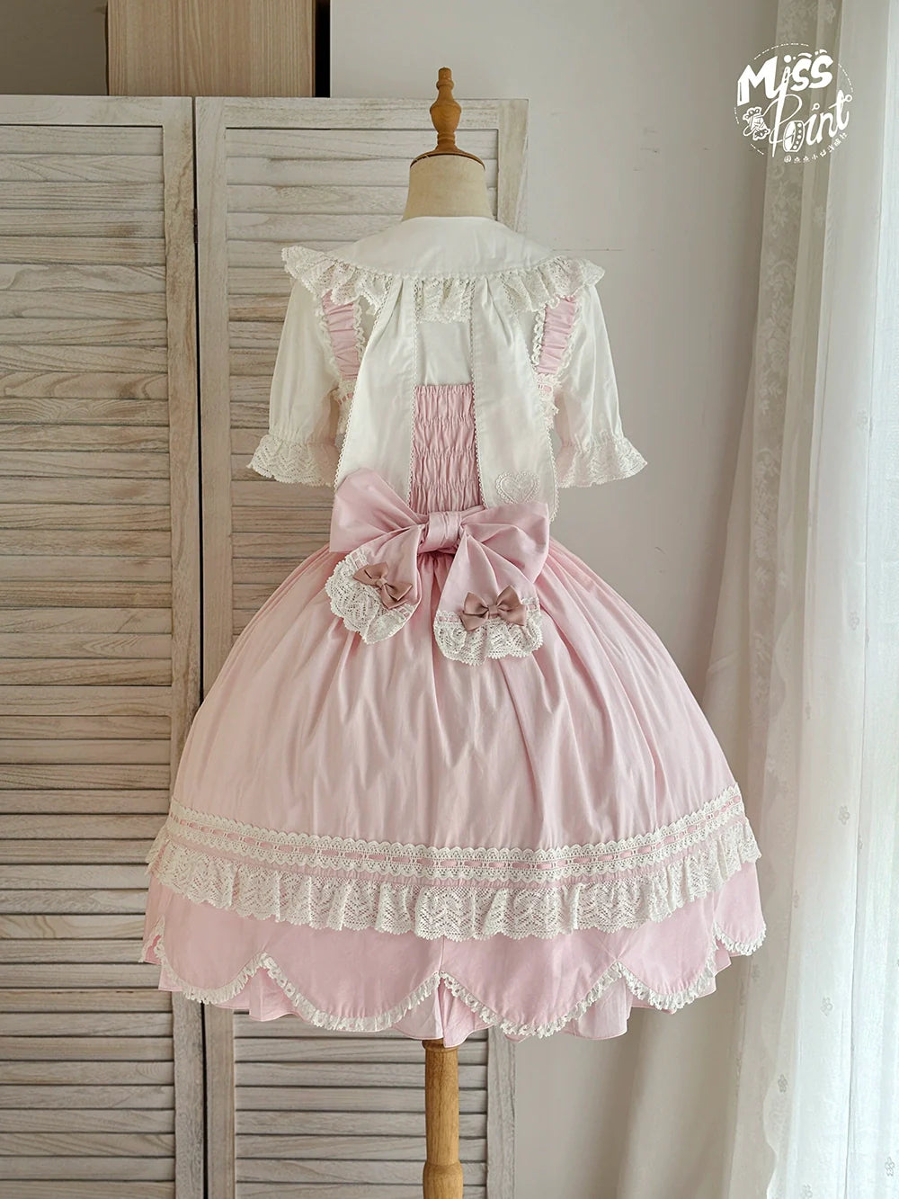 Vintage Petal Rabbit - Cotton Old School Lolita JSK Dress, Petal-Shaped Hem - image 54