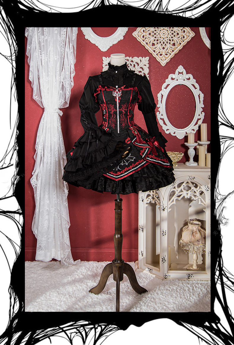 Gothic Lolita Halloween Blouse, Bat Inspired - image 4