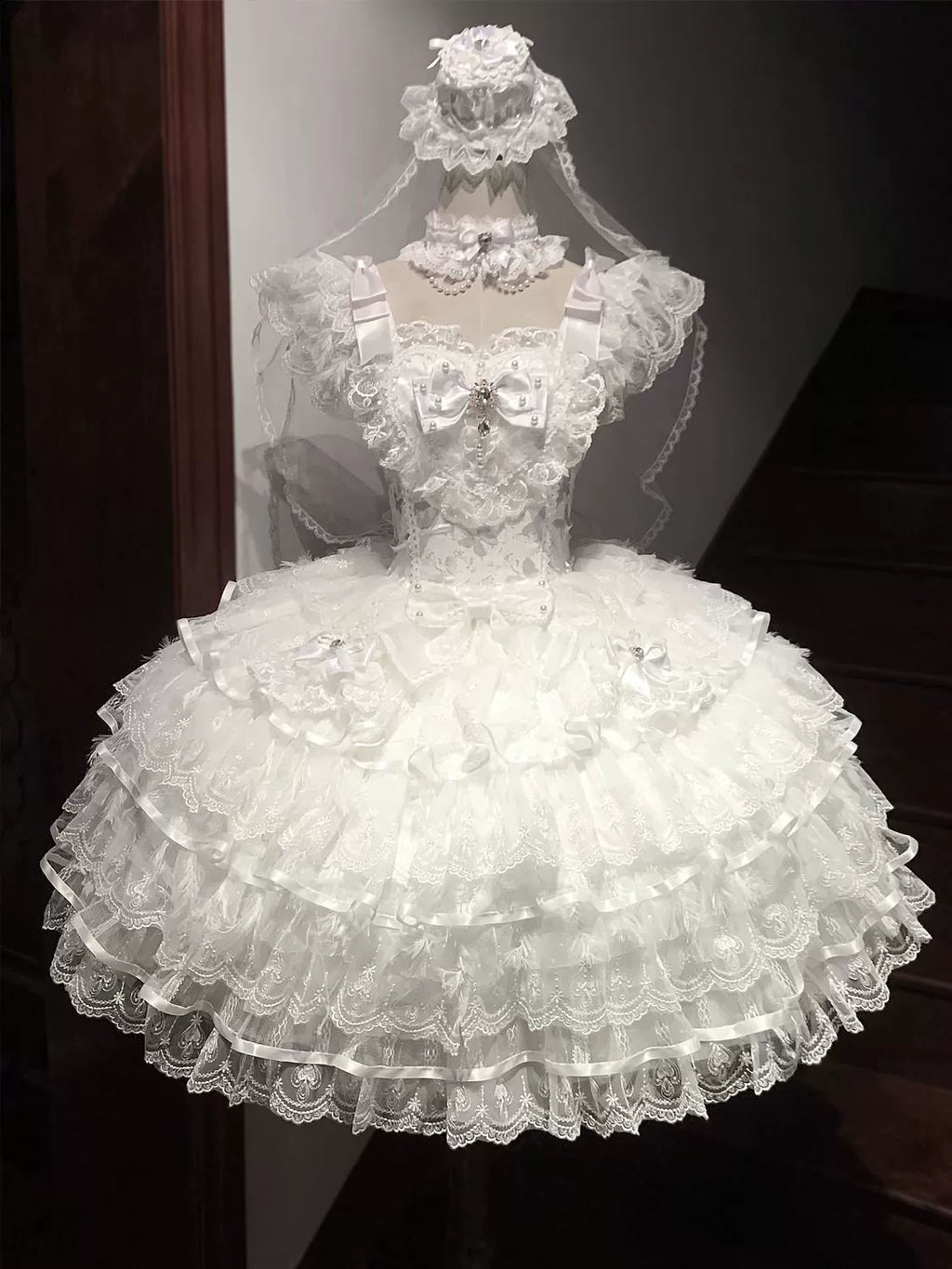 Feather's Ballad Wedding Lolita Tiered JSK Dress - image 15
