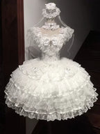 Feather's Ballad Wedding Lolita Tiered JSK Dress - image 15