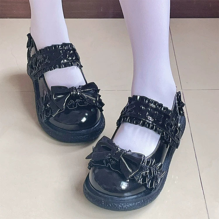Cute Bow Candy-Colored Lolita Flat Shoes - image 11