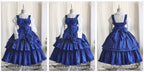 Cotton Gothic Lolita Long JSK, Drawn-up Hem - image 3