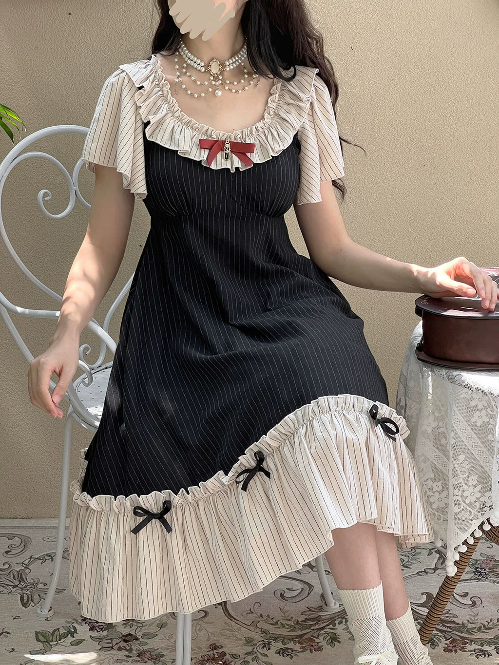 Cotton Plus Size Lolita OP Dress with Pockets - image 16