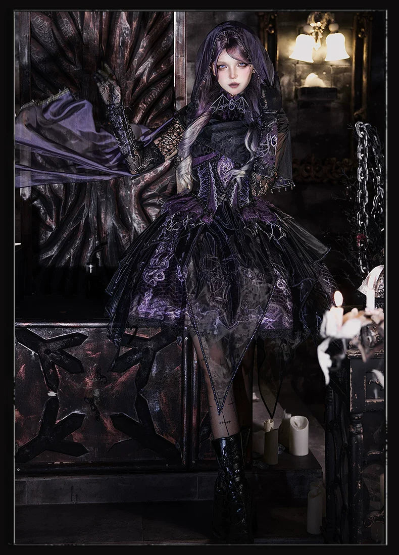 Bone Dragon - Gothic Lolita Corset JSK Dress Set with Embroidery - image 46