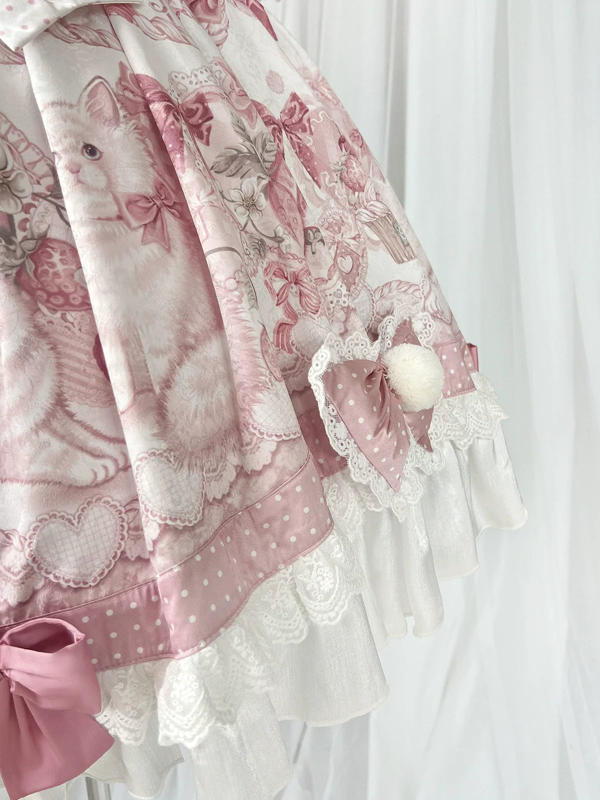 Dessert Catlets - Sweet Lolita JSK, Strawberry And Cat Prints - image 22