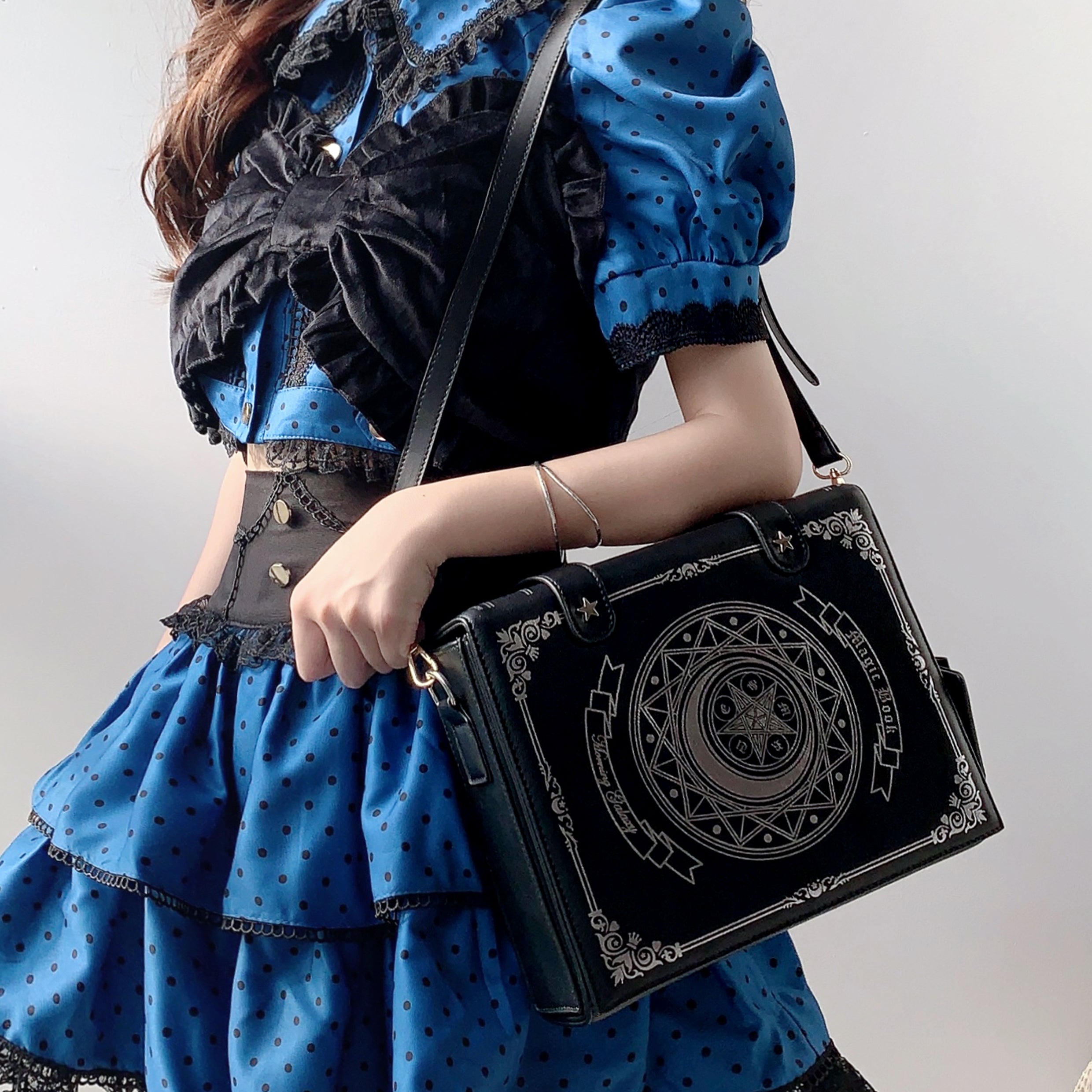 Star and Moon Magic Book Lolita Crossbody Bag in Two Sizes - image 10