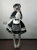 Vintage Petal Rabbit - Cotton Old School Lolita JSK Dress, Petal-Shaped Hem - image 38