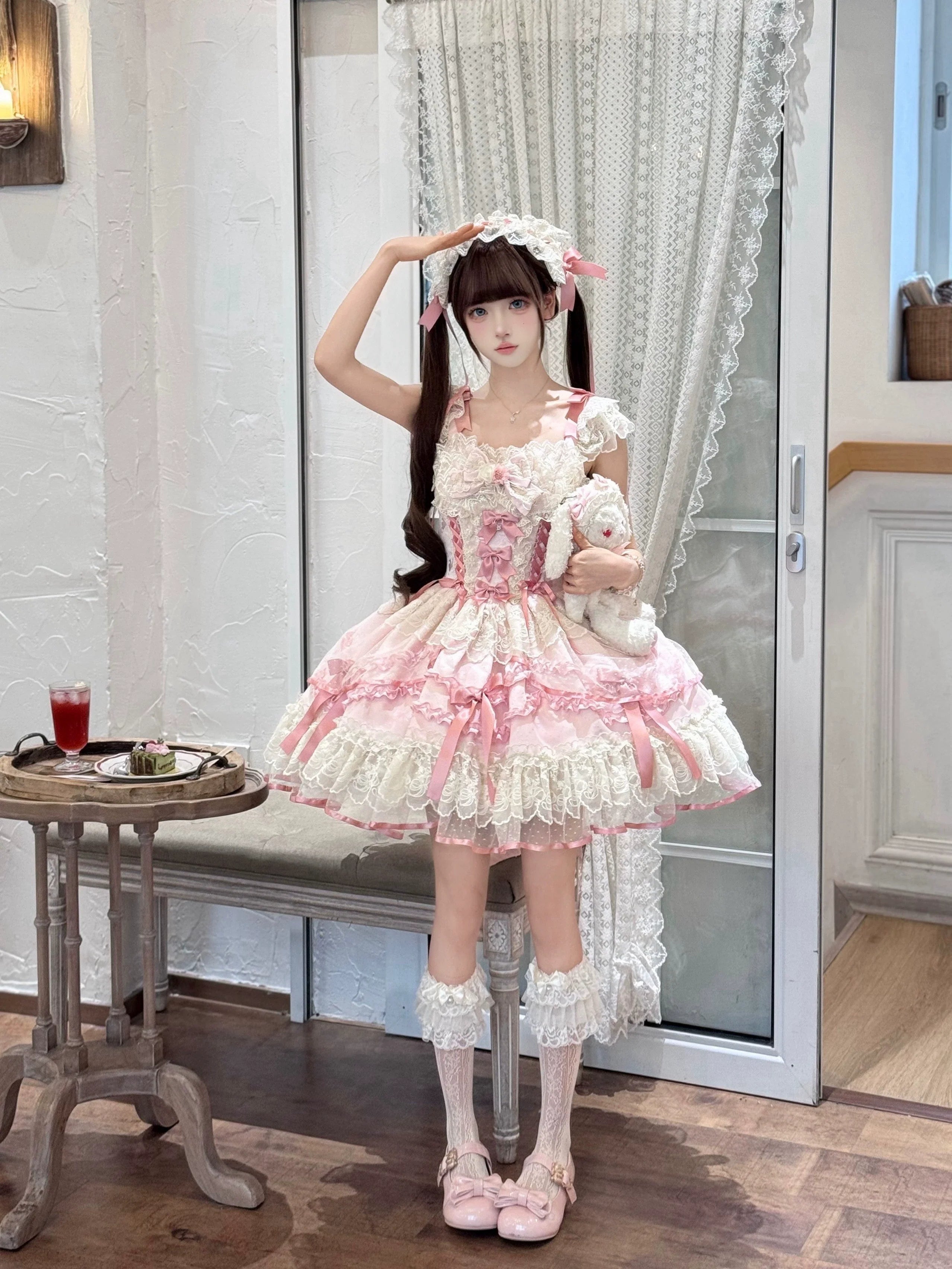 Dreamy Butterfly - Ballet-style Sweet Lolita JSK Dress With Large Bow Trailing - image 10