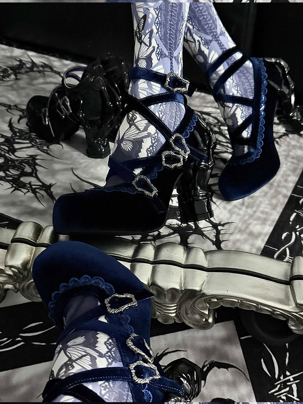 Sacred Bone Diary - Skeletal Hand Gothic Lolita Heels - image 9