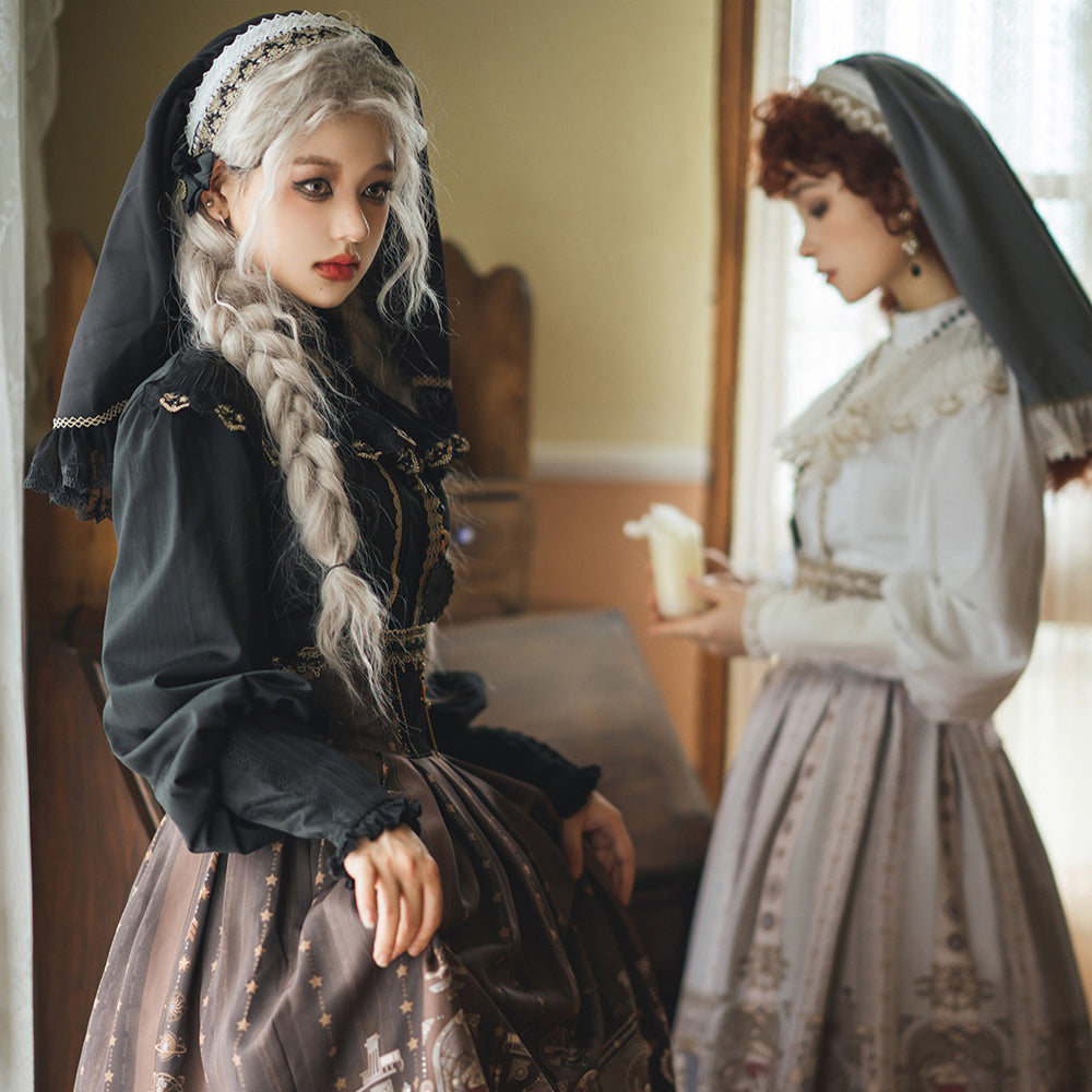 Demon Hunting Notes - Fishbone Gothic Lolita Skirt - image 6