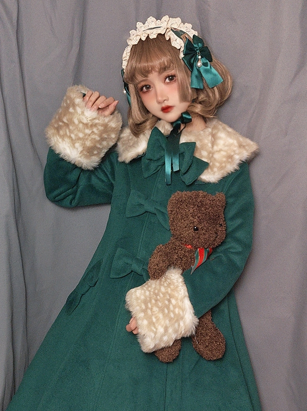 Casual Lolita Winter Wool Down Coat Multicolors - image 11