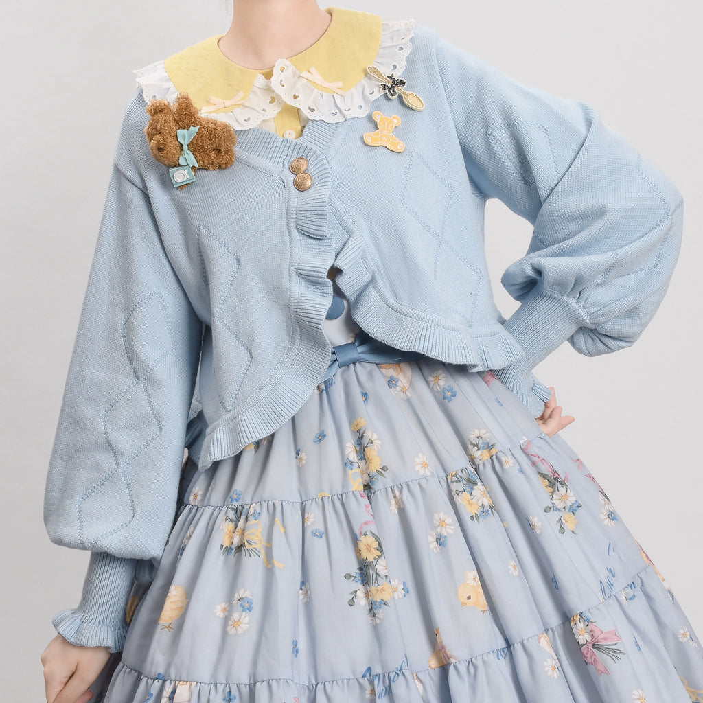 Cookie - Vintage Lolita Cardigan, Short Sweater - image 5