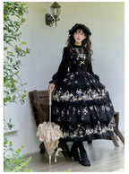 Letter and Poetry - Classic Lolita JSK Suit Four-tiered Twins Dress - image 9