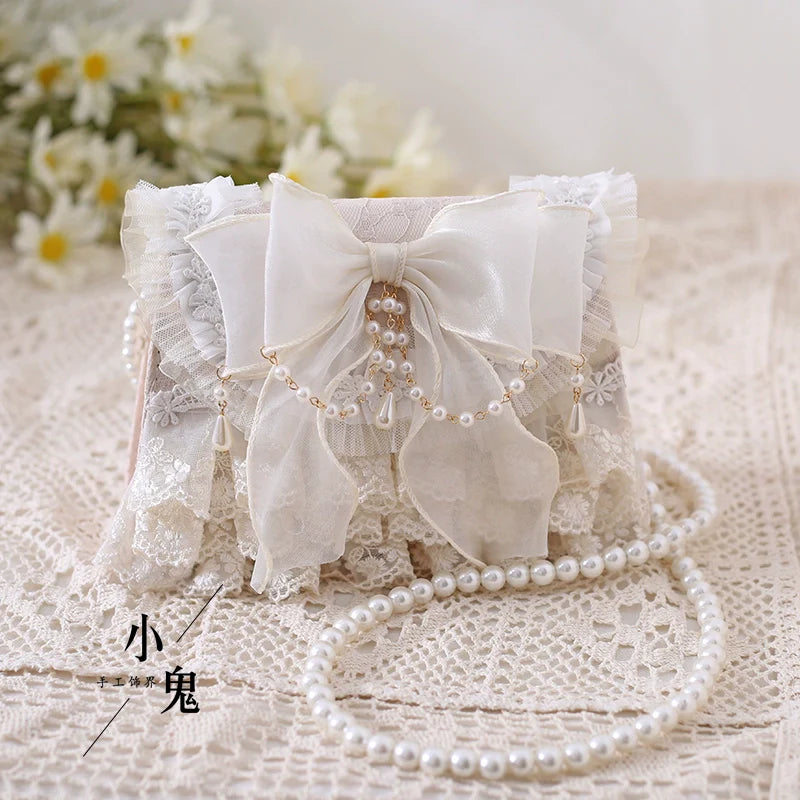 Elegant Lolita Handbag Ivory Tea Party Lolita Bag - image 8