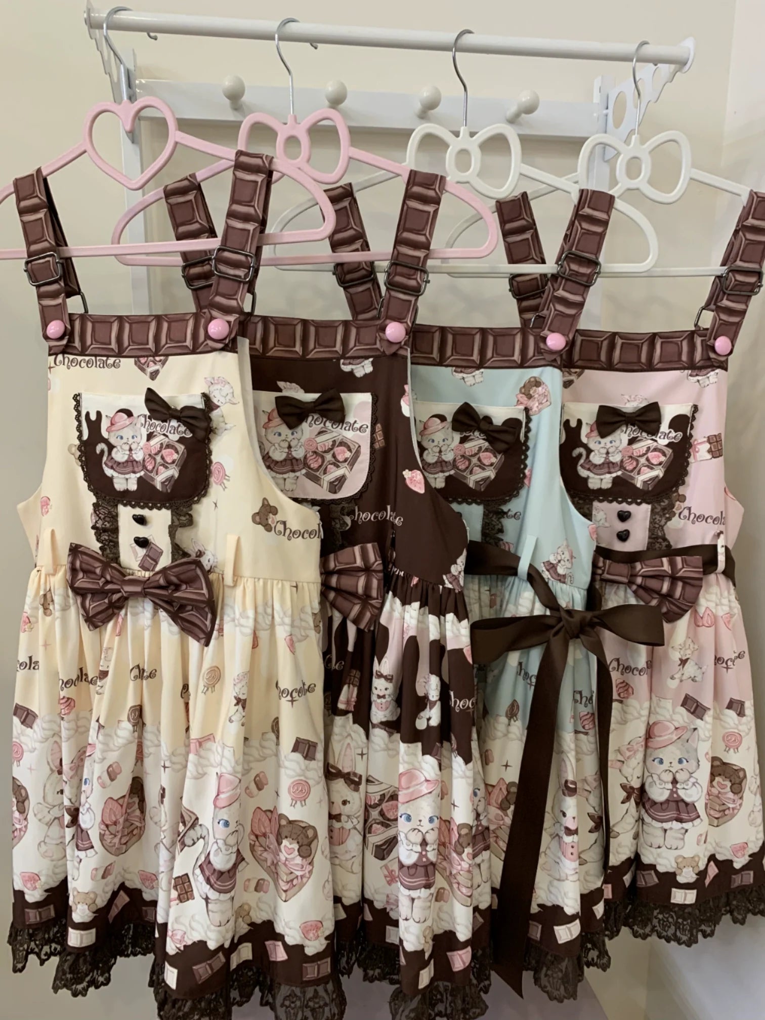 Heartbeat Miao Qiao - Kawaii Lolita Salopette Summer Cat Print Dress - image 1