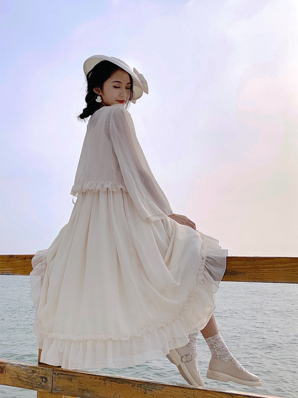 Rhine Riverside - Summer Lolita Chiffon Cardigan - image 31