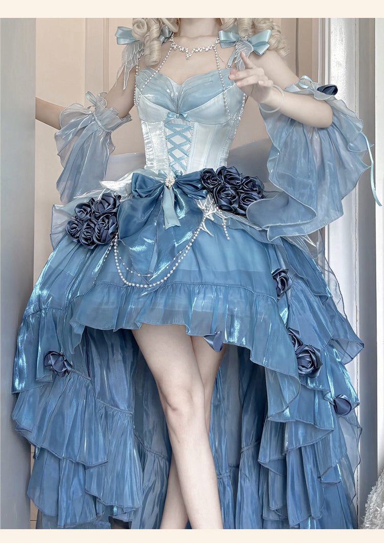 Swan Wonderland - Fairy Lolita JSK with High-Low Hem - image 25